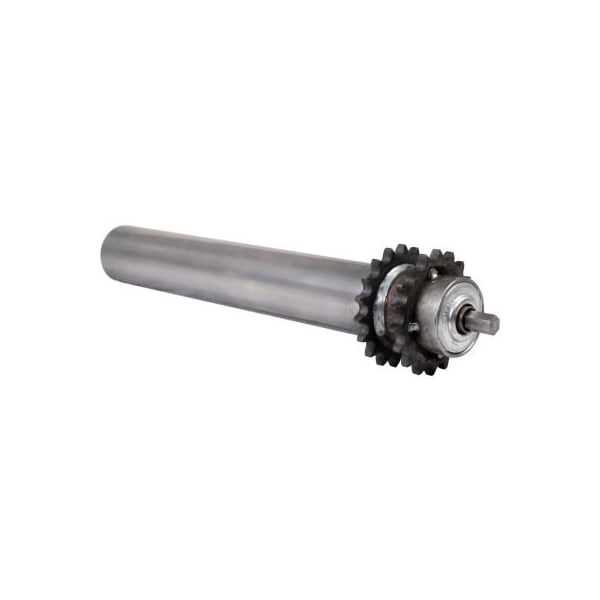 Omni Metalcraft 1.9" Dia. x 9 Ga. Steel 40A18 Sprocketed Roller for 45" O.A.W. Omni Conveyors 38209-45-GP - main